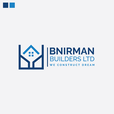 BNIRMAN BUILDERS LTD || REAL ESTATE LOGO DESIGN branding creative design graphic design lettermark logo minimal modern real estate vector
