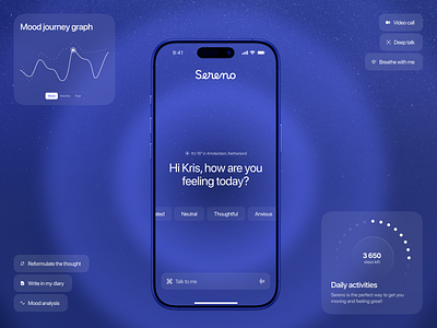 Mobile App Design for Healthcare ai ai assistant app screen chatbot chatbot ui emotional ui health website healthcare healthcare app medical dashboard medical ui mental health app mental health websites mobile app mobile app design modern app ui mood tracker mood tracker app psychological safety voice assistant