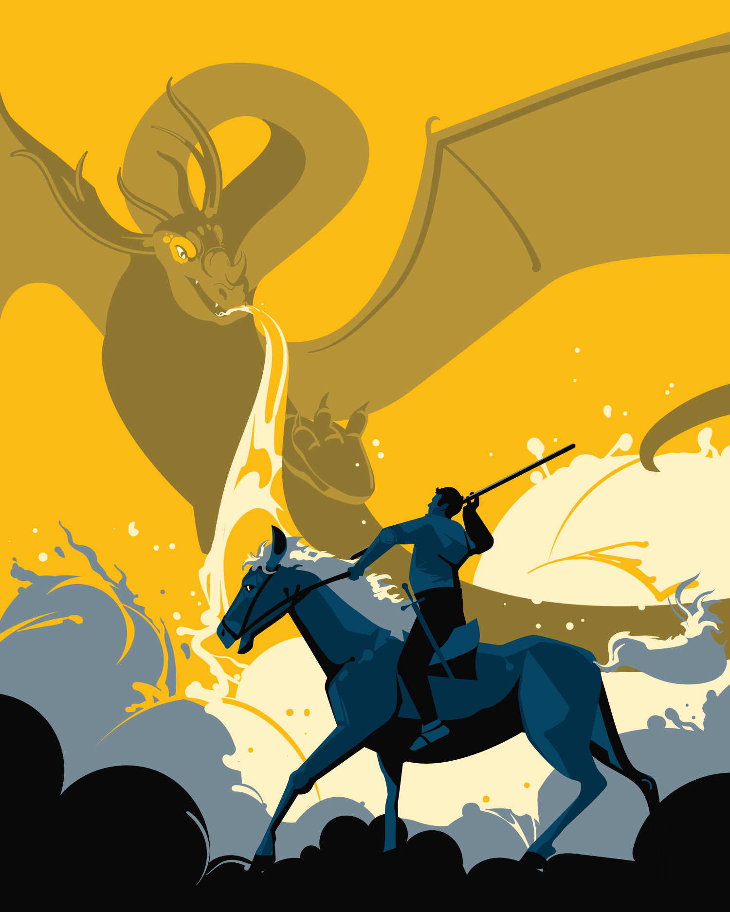 Duel animal digitalart dragon drawing illustration illustrator