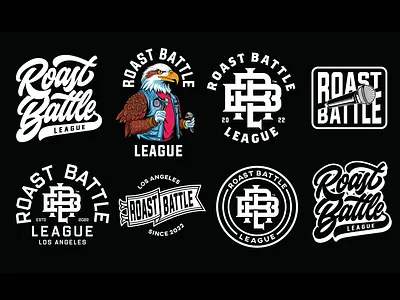 Roast Battle League Branding Pack apparel artwork branding branding identity branding logo branding pack branding package clothing design graphic illustration lettering logo martgraphic monogram roast battle league streetwear typography ui vector