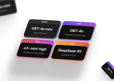 Chat GBT Version Cards 3d animation branding graphic design logo motion graphics ui