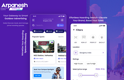 Outdoor Ads-Rent your bill board space design figma graphic design mobile app ui