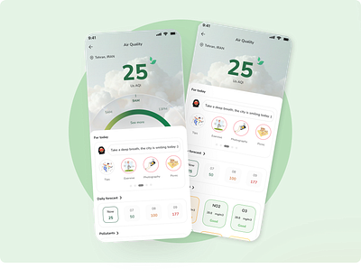 Weather App | Air quality air quality andriod forecast app ios mobile ui ui ux weather app weather ui