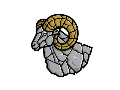 Rock Ram boulder chiseled hard high school horns lamb logo mascot mascot design mosaic mountain ram rams redemption rock rocks sheep stone strength tough