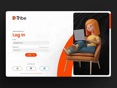 Login Page | UI Design 3d animation branding graphic design logo motion graphics ui