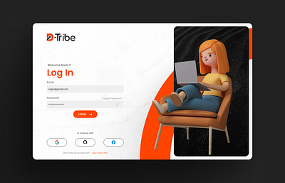 Login Page | UI Design 3d animation branding graphic design logo motion graphics ui