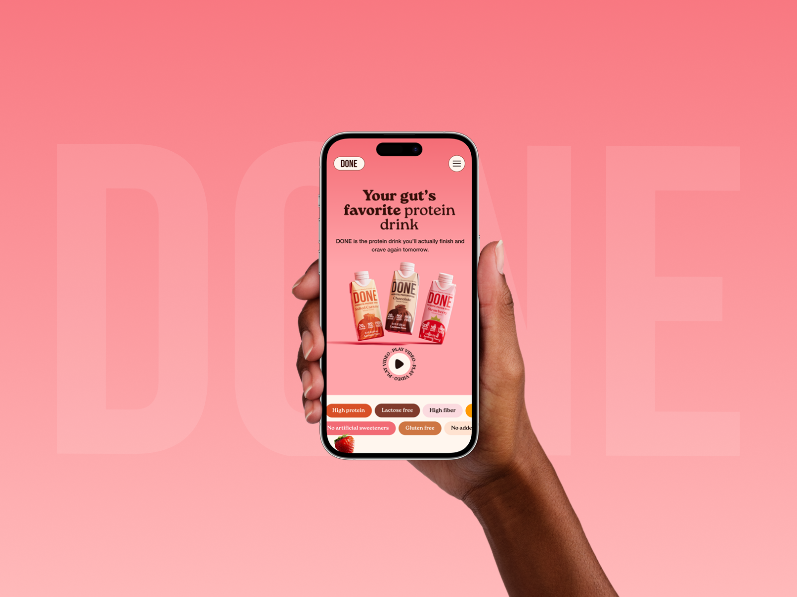 Example of DONE Drinks: Fresh New Web
