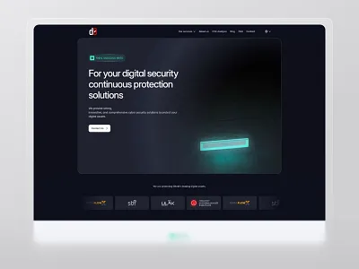 DefendZero | Cybersecurity SaaS Hero Section 3d animation cta button cve platform cyber solutions cybersecurity dark mode enterprise tech figma hack hero section landing page modern interface protection saas secure software security platform video visual storytelling