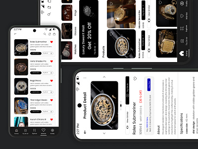 luxury watch selling app ui app branding design graphic design ui ux