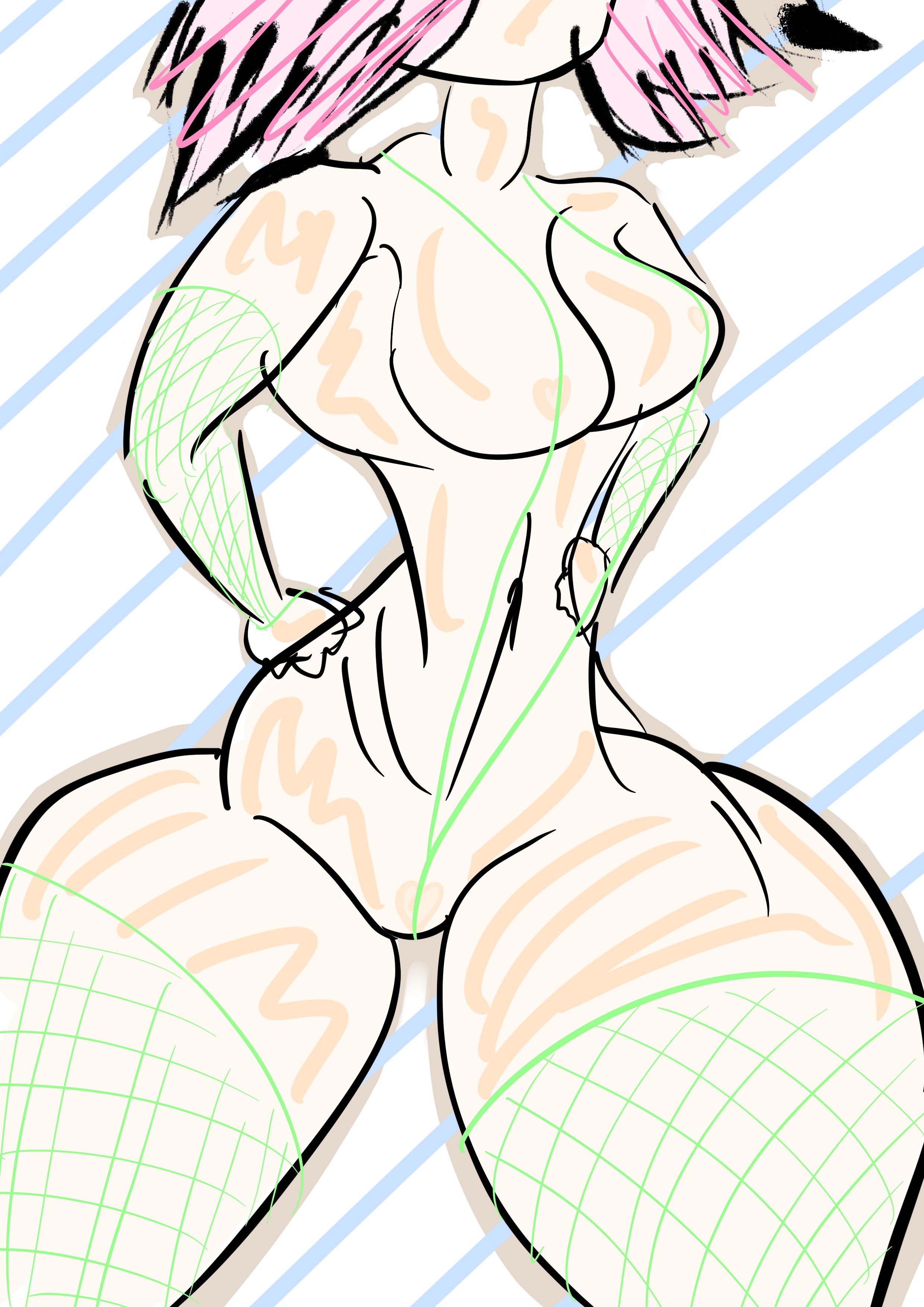 Cartoon Realism art beach bikini digital art sexy swimsuit woman