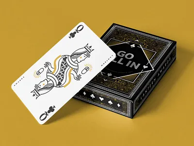 Go All In - Playing Cards branding graphic design illustration logo