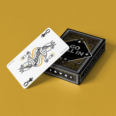 Go All In - Playing Cards branding graphic design illustration logo