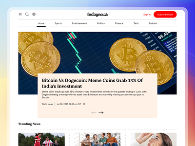 Landing page for News Platform-Swan Design Agency cleanuidesign contentfirst designinspiration digitalproduct interfacedesign landingpage minimalui modernui newsapp newslandingpag newswebsite ui uidesign webuidesign