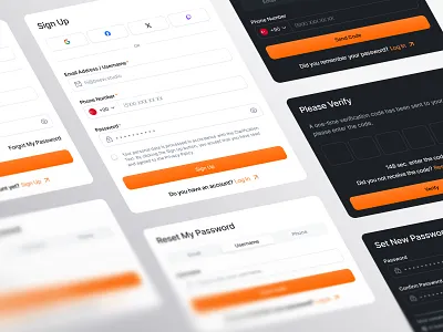İlanla | Sign Up & Verification Flow UI auth auth flow clean ui components dark mode figma form design gaming platform light mode login screen minimal ui mobile friendly otp verification password reset responsive forms signup ui ui components