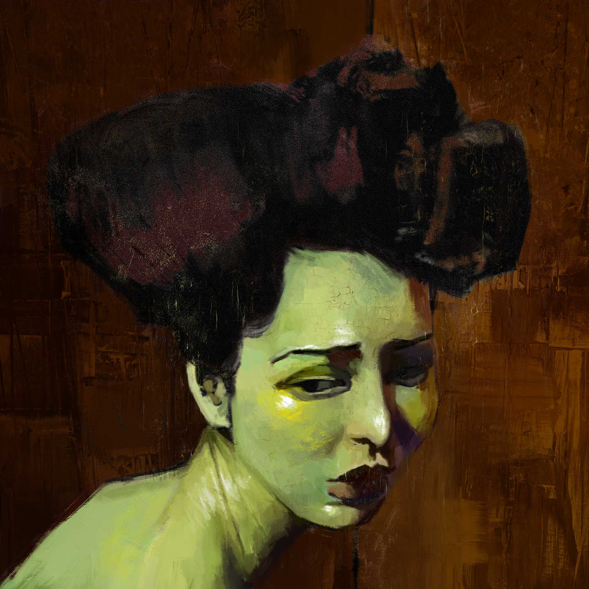 Green Experiment fine art illustration painting procreate