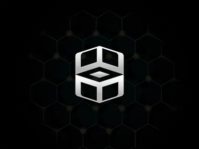 Futuristic Hexaform Abstract Cube Logo brand branding design icon logo