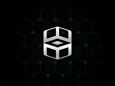 Futuristic Hexaform Abstract Cube Logo brand branding design icon logo