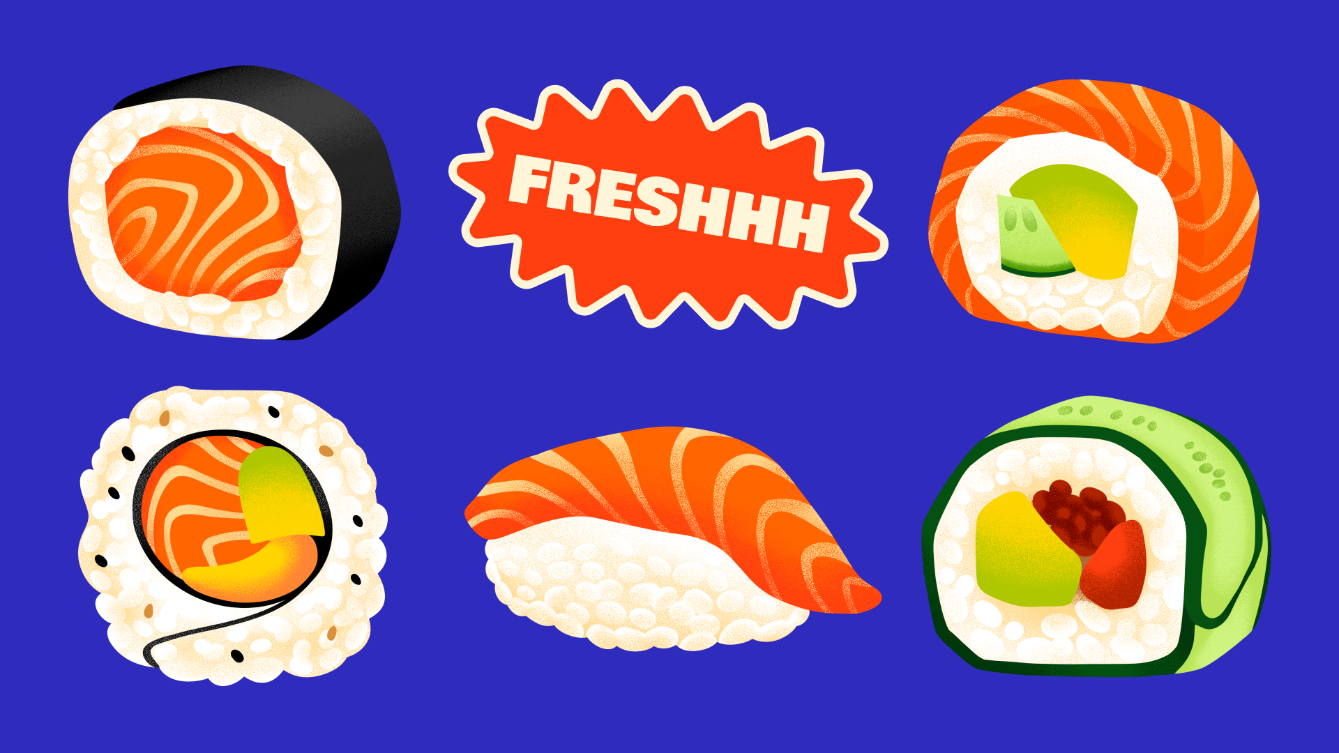 Sushi Illustration 🍣 art branding design digital fun illustration graphic graphic design illustration illustrator procreate sushi sushi illustration