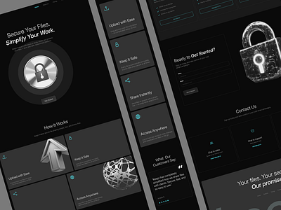 Keepr. Secure File Sharing SaaS Website graphic design ui