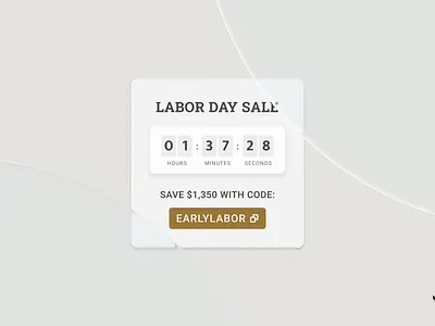 UI Daily challenge - Offer code animation count down design graphic design micro interaction minimal motion graphics popup timer ui ux