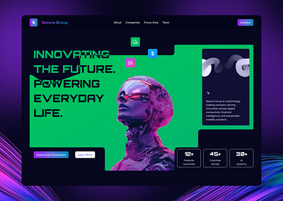 Landing page | AI group ai branding dailyui design figma illustration landing page logo ui ui design uiux ux design