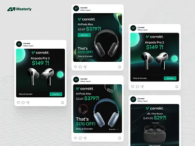 Eye-Catching Social Media Ads for Modern Marketplace | Masterly ad design ads adverts banner banner design creatives crypto cta device ads ecommerce electronics gadgets graphic design illustration illustration design mobile design post designs sm adverts social media social media ads