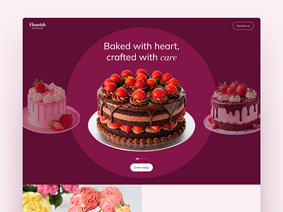 Flourish Bakehouse: Boutique Bakery Website graphic design landing page ui website