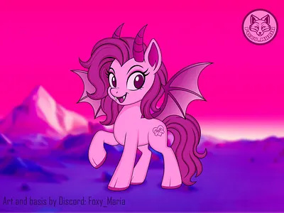 Cute Vampire Pony Artwork Done by Foxy_Maria gothicpony