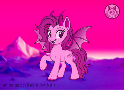 Cute Vampire Pony Artwork Done by Foxy_Maria gothicpony
