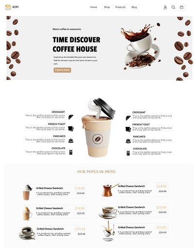 Coffee Website Design In Figma For Shopify branding design uiux design trends website