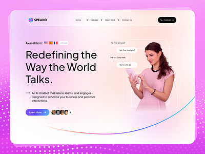 Modern AI ChatBot Website Design ai website branding chatbot ui chatbot web chatbot website clean website design interior design minimal website modern website product design saas website ui ux web design website design