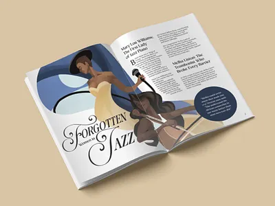Jazz Magazine Article Concept digital illustration editorial editorial illustration layout design magazine