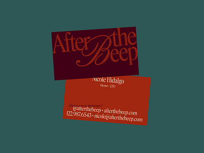 After the Beep business card branding business card logo design typography visual identity