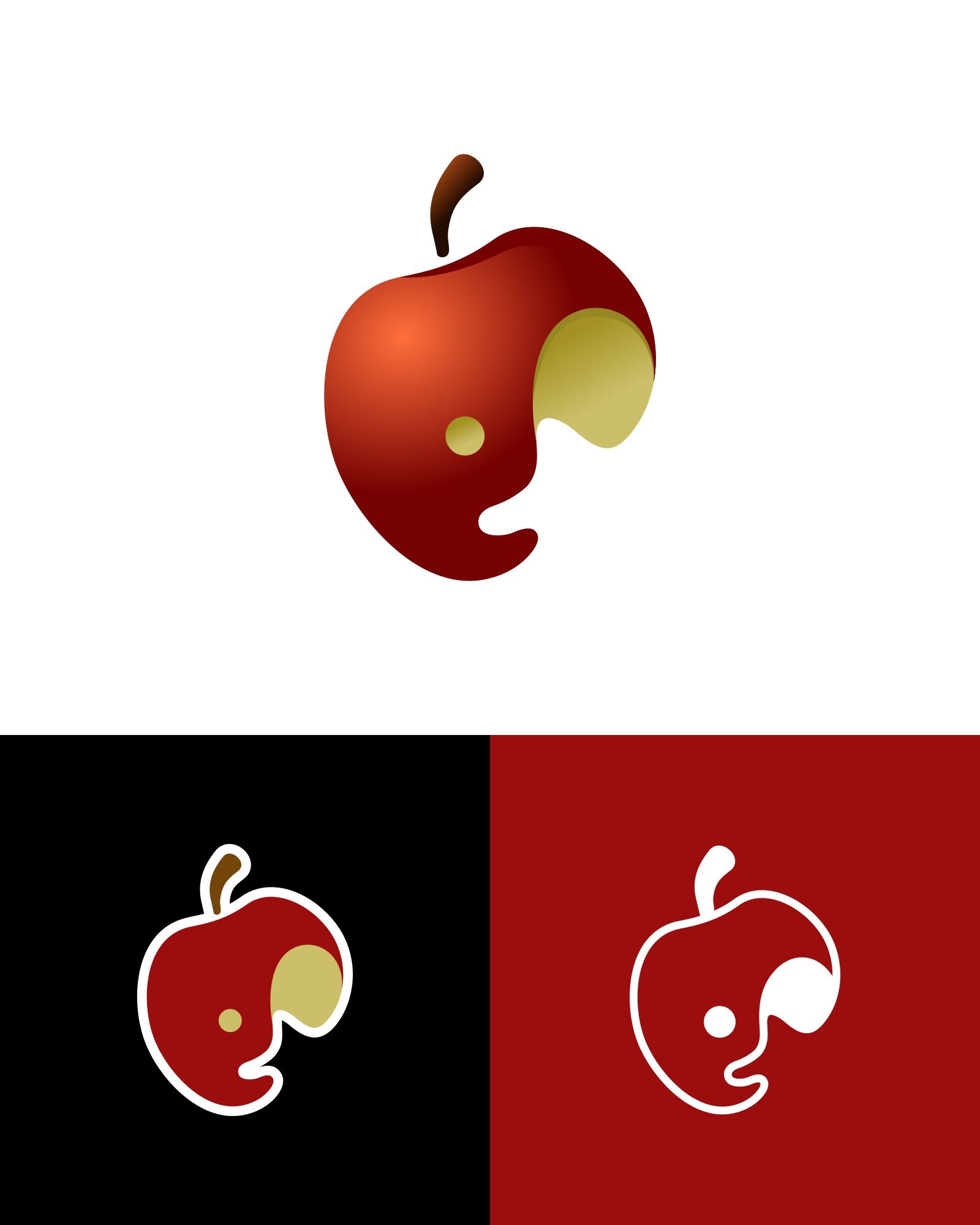 Elephant Fruit Logo (For Sale) animal apple branding design elephant fruit graphic design icon illustration logo logodesign