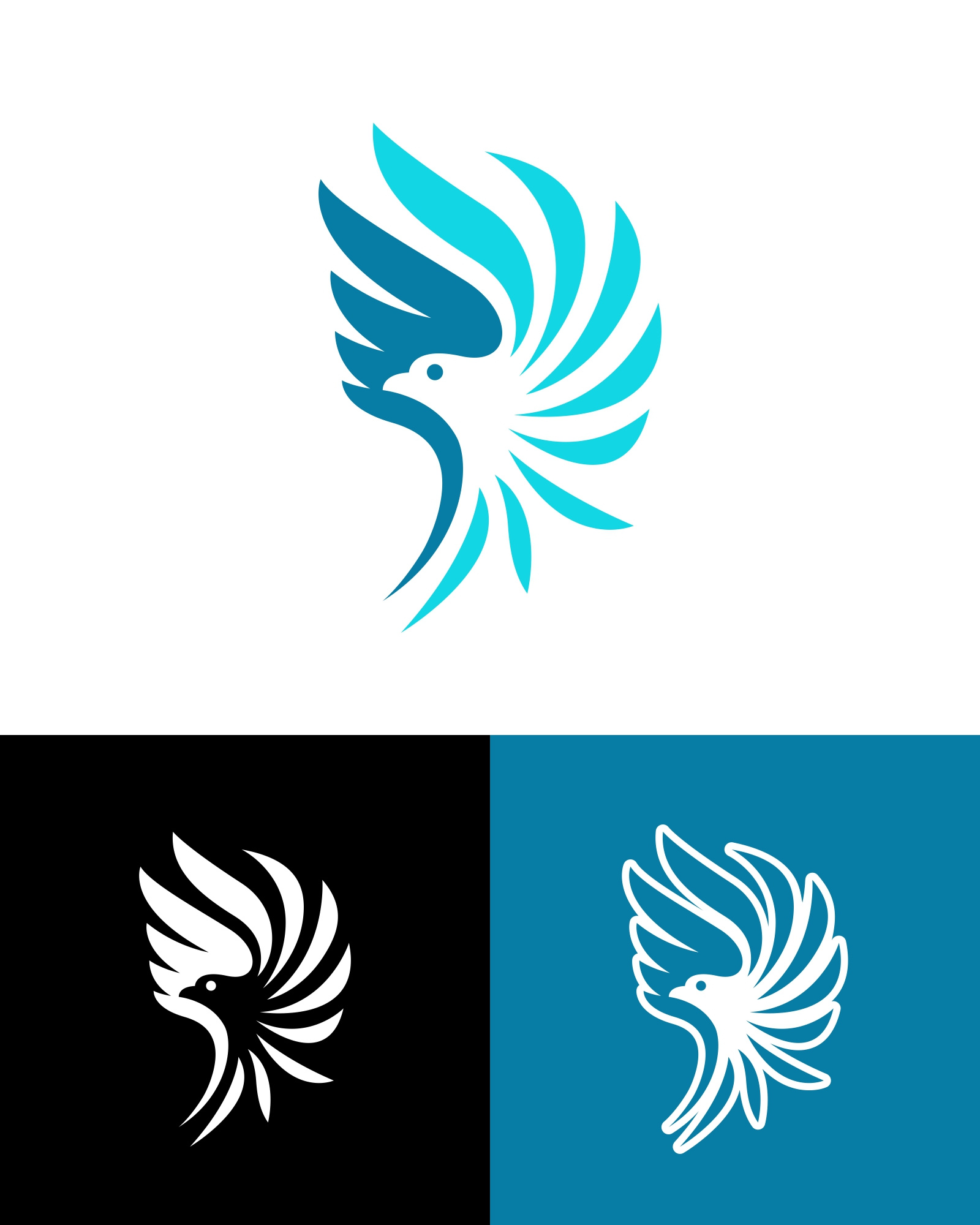 Dove Logo (For Sale) animal bird branding design dove feather fly graphic design icon illustration logo logodesign vector wings