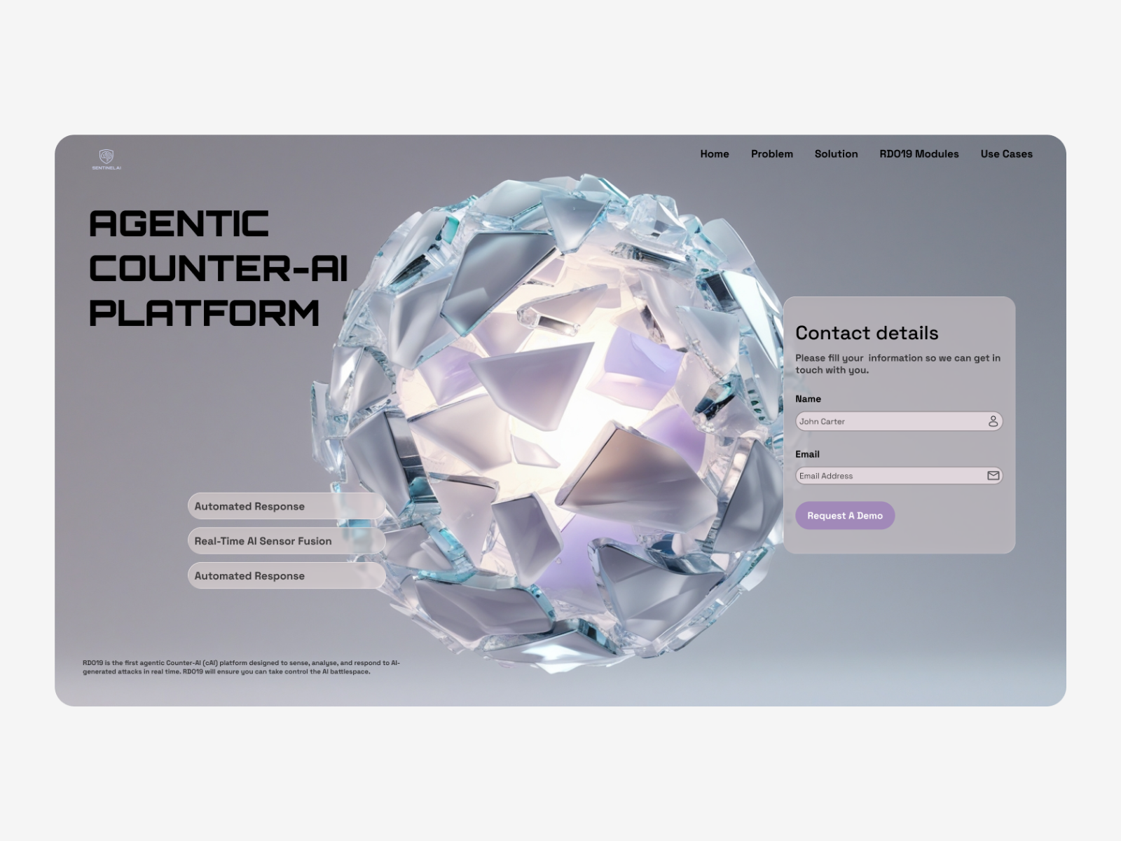 Example of Clean & Minimal Landing Page Design