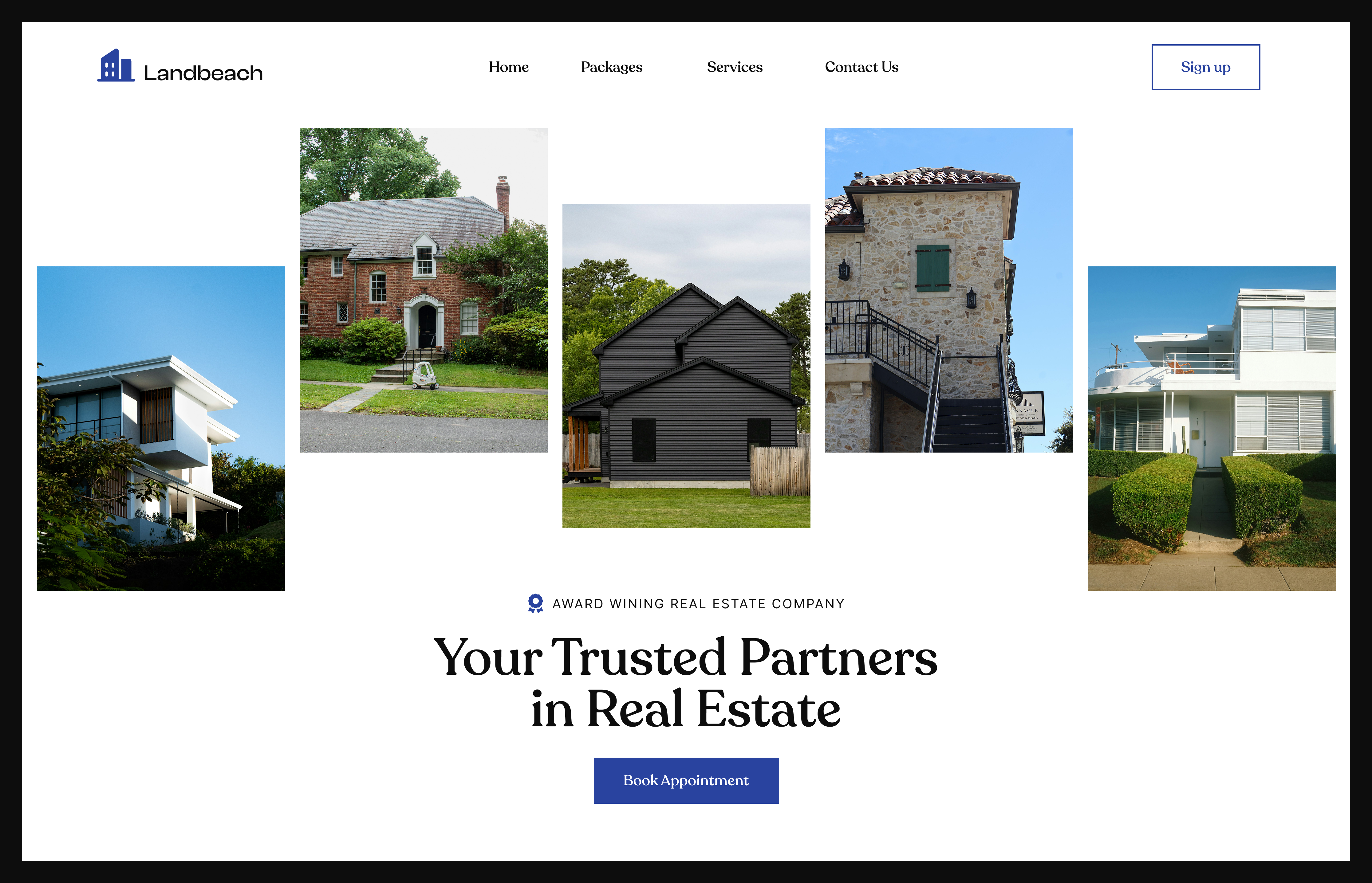Modern Real Estate Web Hero Section UI Design buildings commercial property design hero section home house property real estate ui uidesign uiux ux uxdesign uxui web web ui