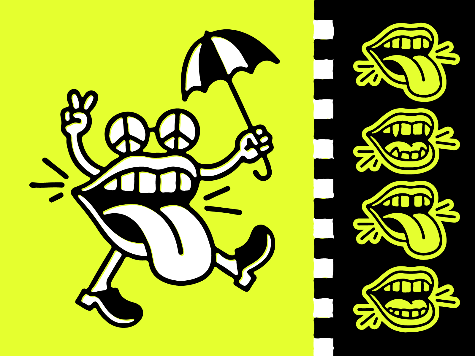 ✌️✌️✌️ art brandillustration character illustration mascot mouth peace