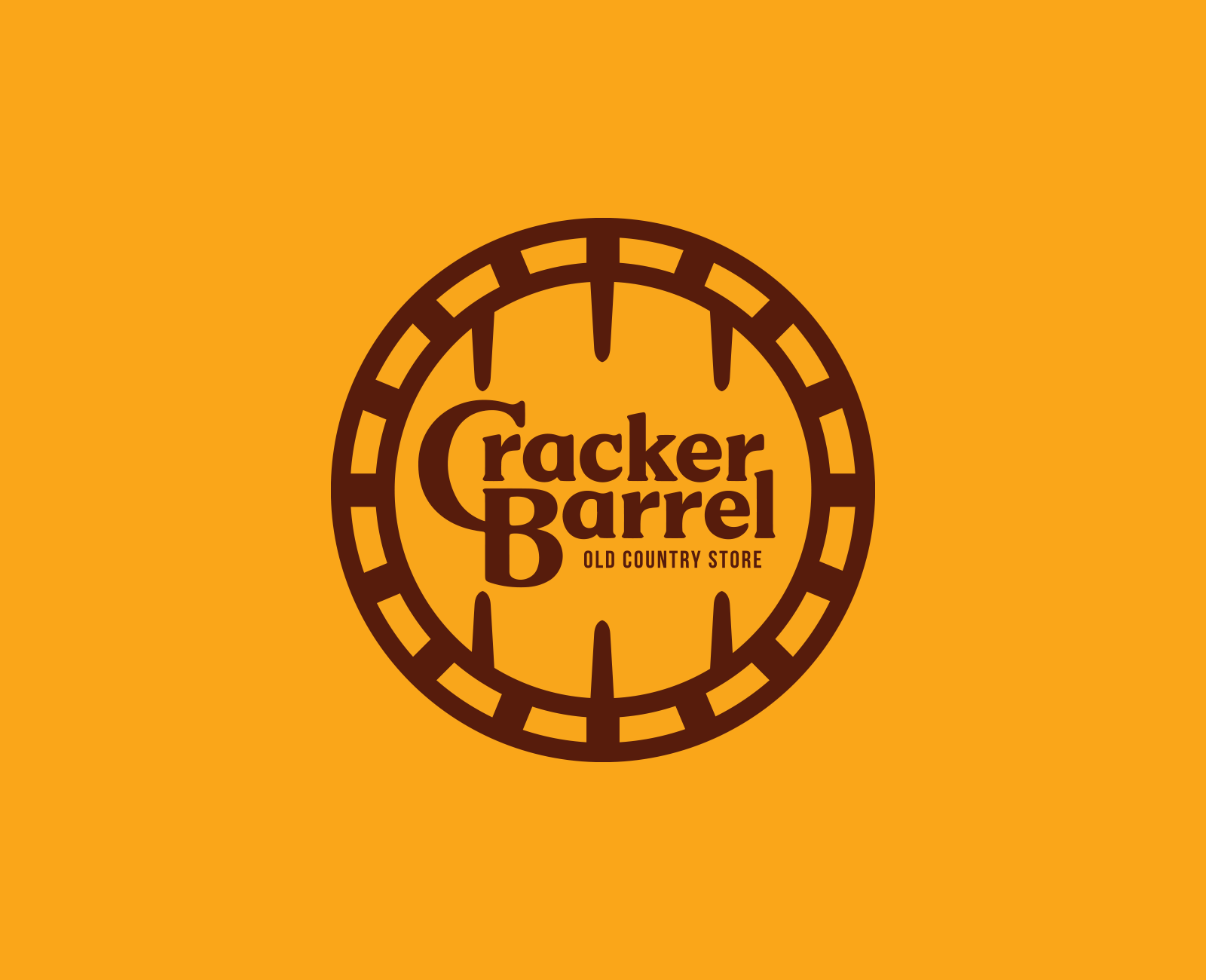 Cracker Barrel Logo Concept barrel breakfast country cracker cracker barrel fast food food gold redneck restaurant rocker rocking chair southern uncle hershel yellow