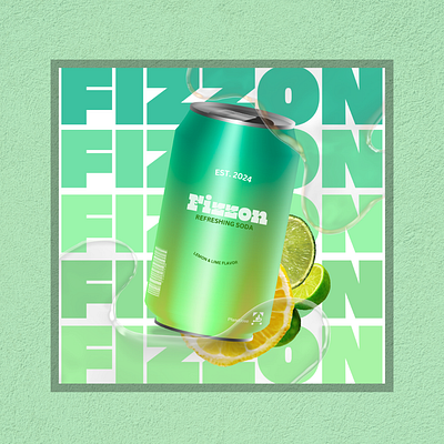 Bright Soda Drinks Product Feature Instagram Post branding color design graphic design illustration illustrator logo ui vector