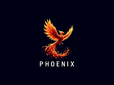 Phoenix Logo 3d abstract logo bird logo brand identity branding fire flame gradient gradient logo growth icon innovation logo logo design modern logo phoenix phoenix logo rebirth tech