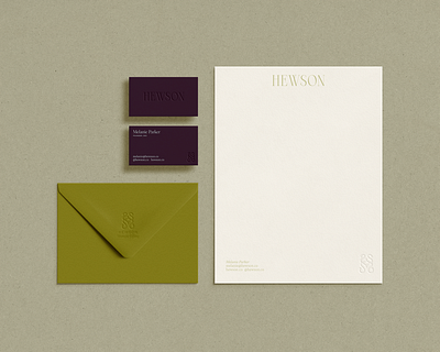 Hewson Stationery branding design logo design logo design concept stationery typography visual identity