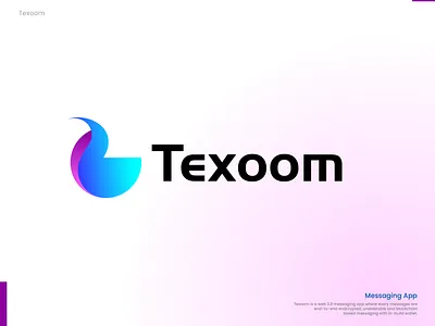 Texoom messaging app logo and app icon design by DesignoFly brand identity branding designofly graphic design logo logo design meeting app logo messaging app messaging app logo modern app logo modern logo speech bubble logo speech bubble logo design texoom text message design text message logo video calling app xoom zoom app