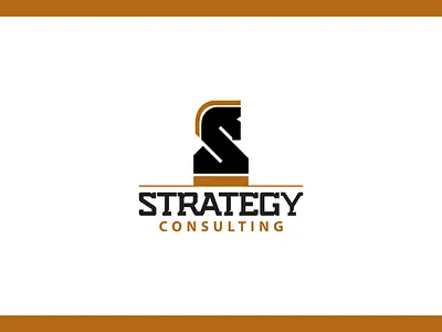 Strategy Consulting Logo analytics animal branding business chess clever concept consulting corporate growth knight logo modern negative space solutions startegy unique