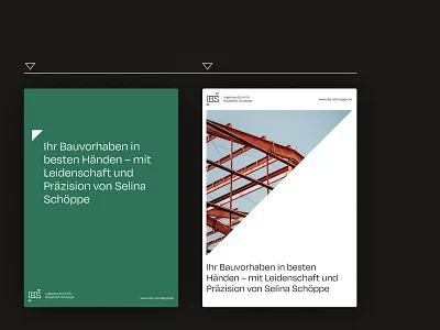 IBS branding poster architect architecture brand branding clean design engineering graphic graphic design green logo minimal minimalist modern plakat poster shape statics triangle typography