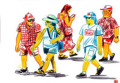 Walking Contradiction art artwork colored pencil colorpencil editorial illustration illustration pencil colour