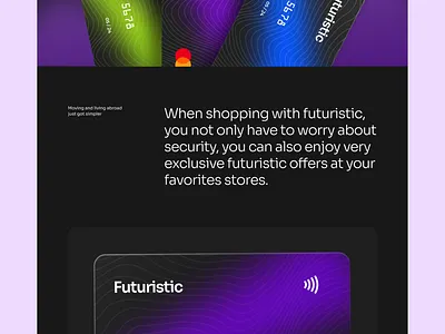 FUTURISTIC - Landing Page Design For A Fintech Brand 3d animation branding ui