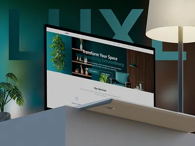 Website page - LUXE clean design furniture hero section landing page minimalist modern prototype uxui website white