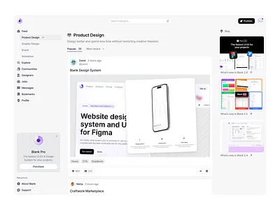 Product design feed ux design