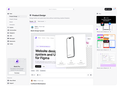 Product design feed ux design